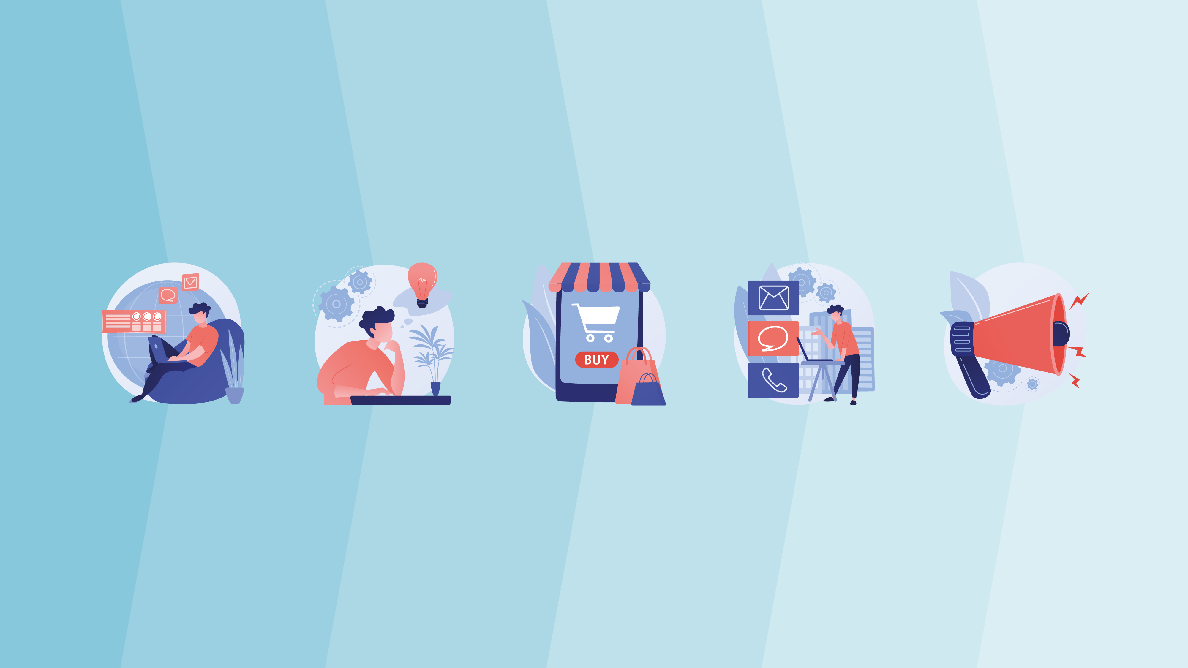 Five stages of your customers' buying journey